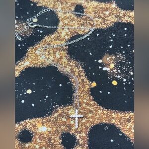 Dazzling Moissanite Cross Pendant Necklace